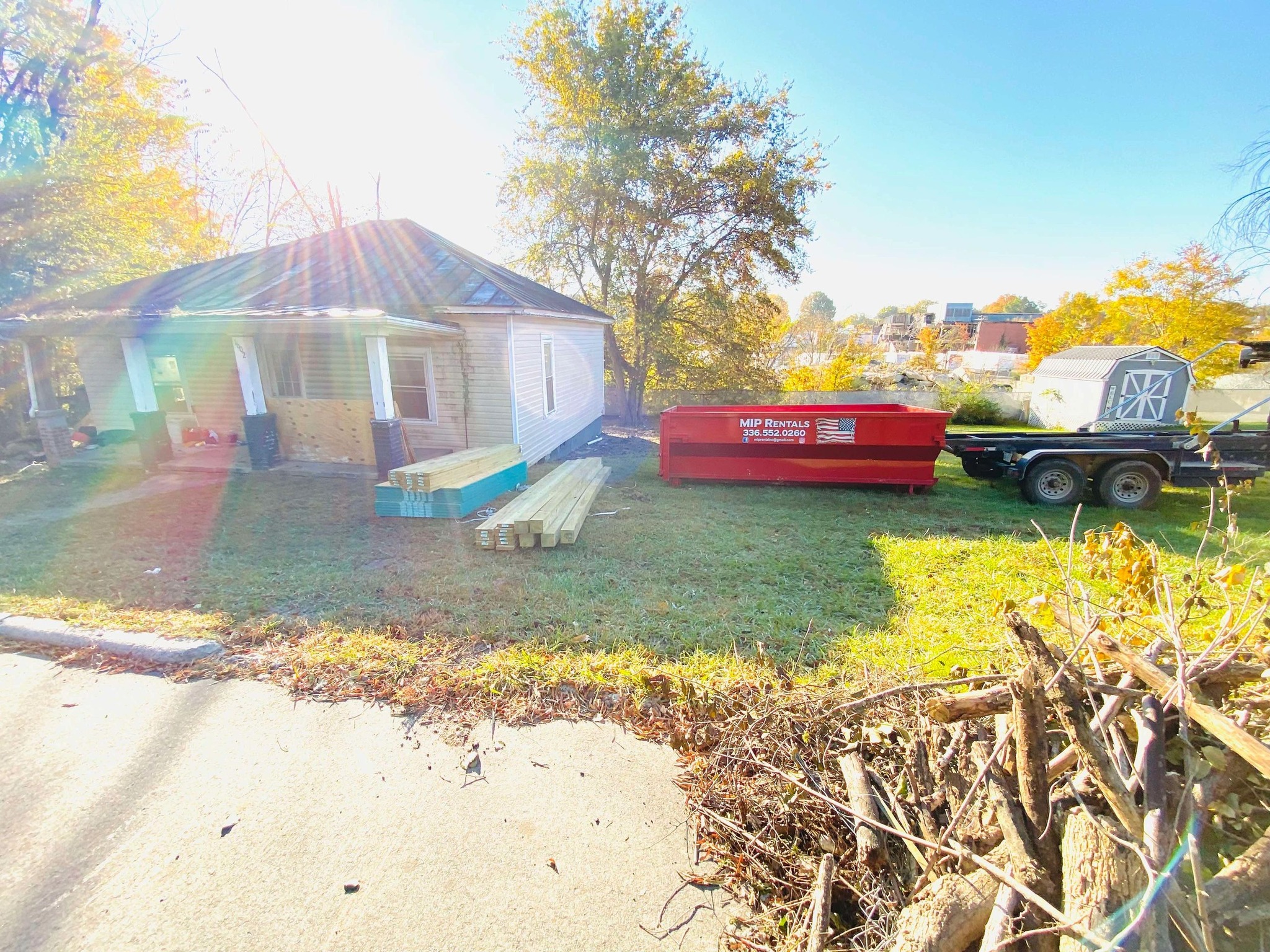 Yard Waste Dumpster in Forsyth County
