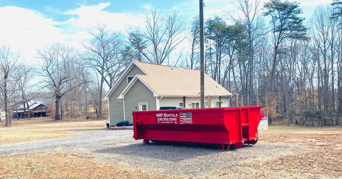 Red Dumpster Rental Rockingham County MIP Rentals