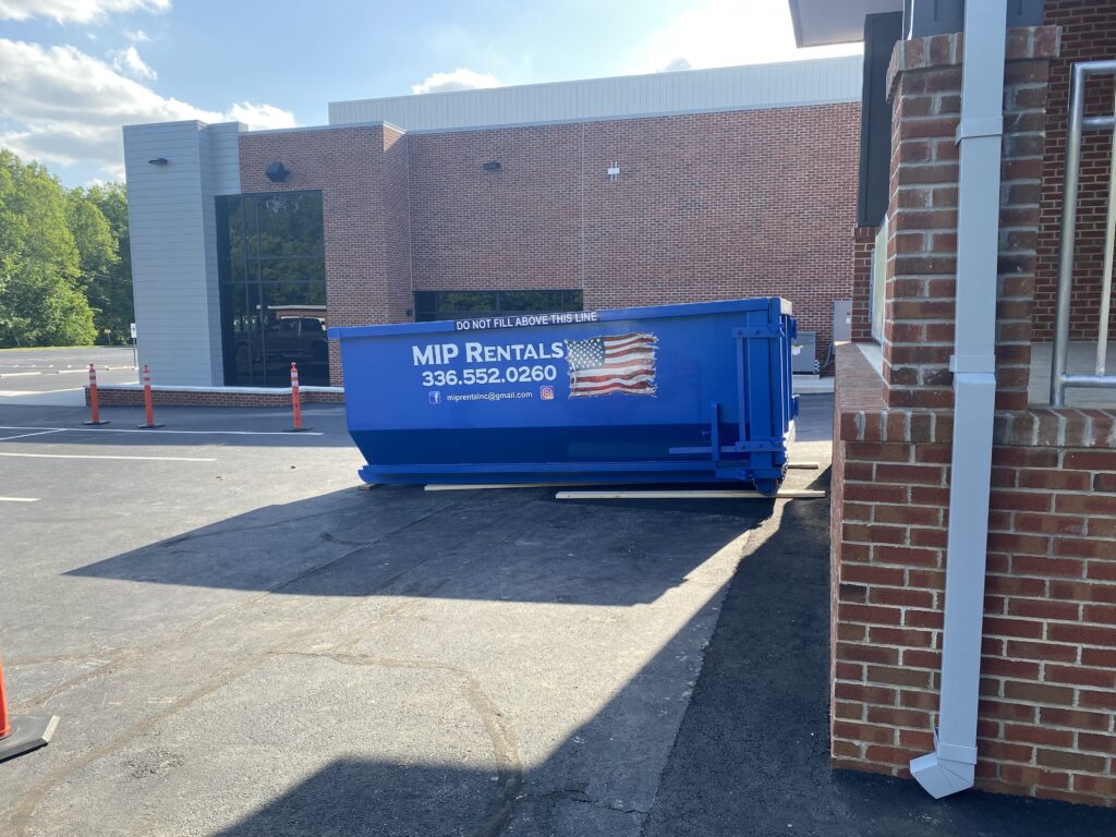 Our 20 Yard Roll Off Dumpster for Holiday Home Projects