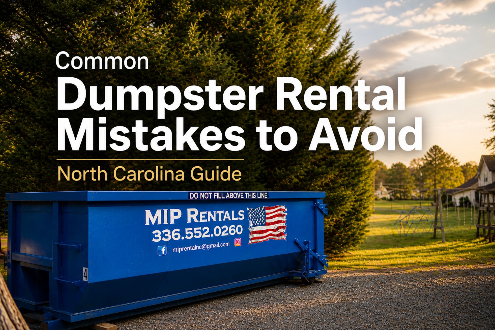 dumpster rental mistakes