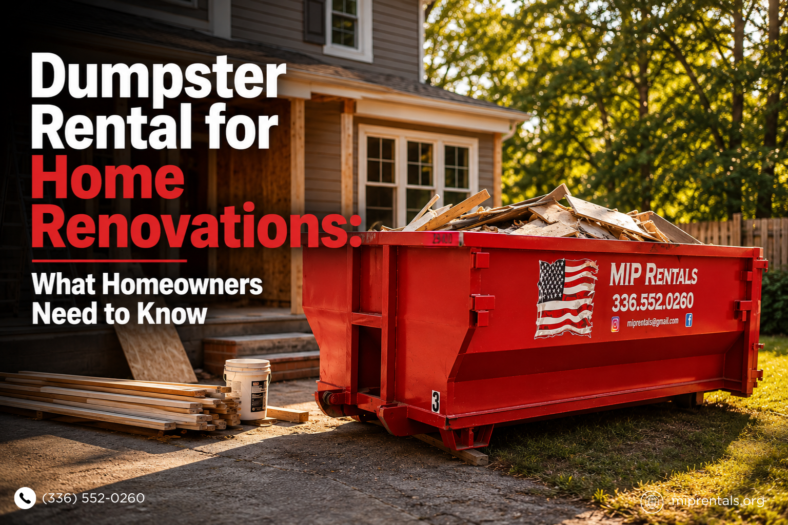 Dumpster Rental for Home Renovations